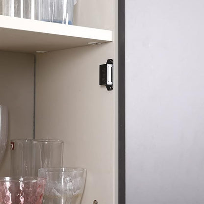 Mousike Cabinet Magnets 30lb Stainless Steel Magnetic Door Catch with Strong Magnetic for Kitchen Cupboard Wardrobe Closet Cabinet Door Drawer Latch