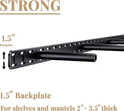1 Pack Large Shelf Brackets Long Floating Shelf Bracket Invisible Floating Shelf Hardware Heavy Duty Floating Mantel Brackets(70"X8"X1.5")
