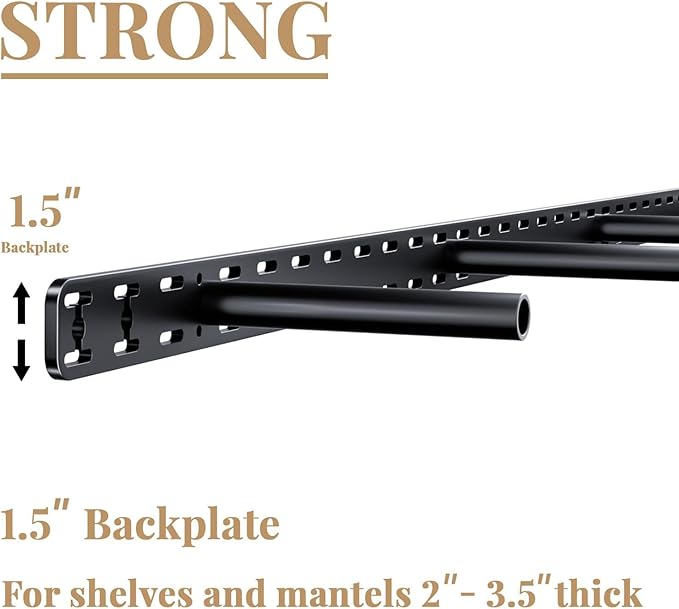 1 Pack Large Shelf Brackets Long Floating Shelf Bracket Invisible Floating Shelf Hardware Heavy Duty Floating Mantel Brackets(56"X8"X1.5")