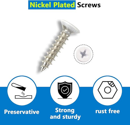 18Pcs White L Bracket & 72 Pcs Screws, 1.57x1.57 Inch Corner Brace, Small Right Angle Bracket, Shelf Bracket, Corner Fastener for Wood Furniture Bedframe Cabinet Drawer Chair