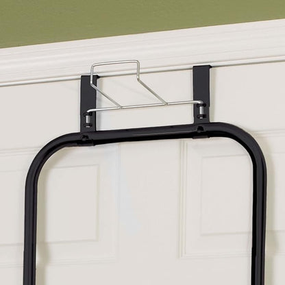 Household Essentials Over The Door Ironing Board, Self-Closing, Slim and Compact, Perfect for Small Spaces, Includes Padded Board Cover, Matte Black