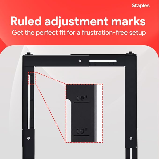 Staples Adjustable File Caddy Letter/Legal Files, Black, Heavy Duty, Fits Filing Cabinets with Wheels