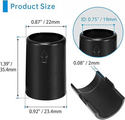 19mm Wire Shelf Clips – Jamiikury Black Plastic Shelf Lock Clips for Metric 19mm Posts Only – Check Size Before Purchasing - 100pcs (50 Pairs)