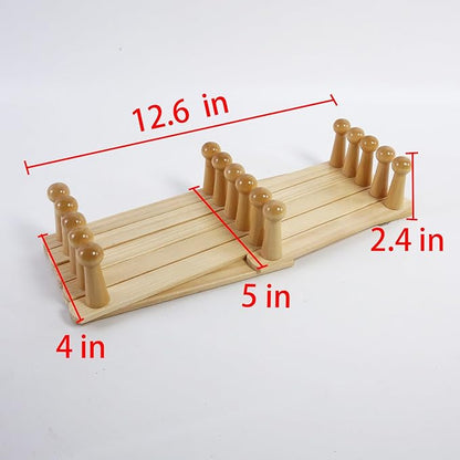 AMAPON Accordion Style Expandable Wall Wooden Coat Rack 16 Hooks (Pegs) Hang Hats Jackets Coffee Mug Purses Necklaces Towels Cap Leash Scarves Data Line Kitchenware