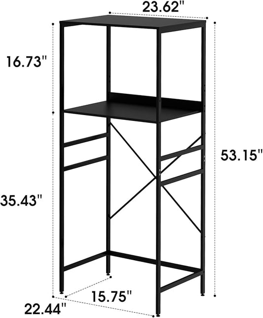 Mini Fridge Shelf Mini Fridge and Microwave Stand Over Mini Fridge Storage Rack Height Adjustable Microwave and Fridge Stand Suitable for Dorm, Kitchens, Offices, Black