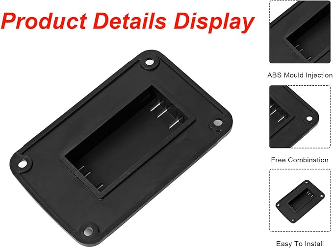 30pas Tool Holders and Battery Holder for Dewalt 20v Wall Mount Hanger Battery Drill Tool Storage Shelf for Milwaukee M18(Black)