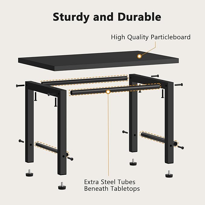 Printer Stand-Desktop Shelf Storage Organizer for Printers,Small End Table, Book Shelf and Wooden Desk Shelf for Home Office, Black