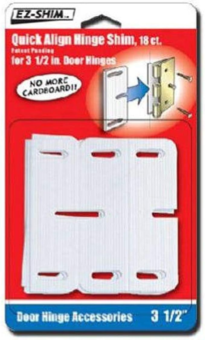 EZ HS350BP 3.5" Hinge Shim, 18 count, Pack of 1, White