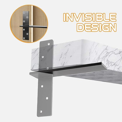 3/8" Thick Floating Shower Bench Brackets 3 Pcs, 12"x11"x2.5"Heavy Duty Free Hanging T Shelf Support Brackets, Wall Mount Bracket for Granite, Vanity, Shower Bench, Cabinets, Dishwasher,Countertop