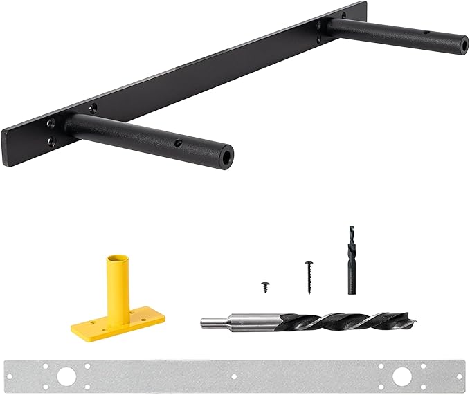 Heavy Duty Floating Shelf Bracket 22 inch, Hidden Shelf Bracket for Mantel and Shelving, Max Load 200 lbs if Mounted on Studs, Invisible Bracket for Floating Shelves (with Ease Build Kit)