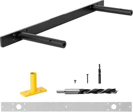 Heavy Duty Floating Shelf Bracket 22 inch, Hidden Shelf Bracket for Mantel and Shelving, Max Load 200 lbs if Mounted on Studs, Invisible Bracket for Floating Shelves (with Ease Build Kit)