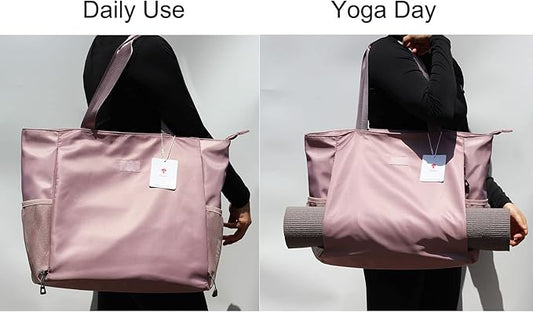 ESVAN Yoga Mat Bag Yoga Tote Carrier Shoulder Bag Carryall Tote for Office,Yoga,Pilates,Travel,Beach and Gym