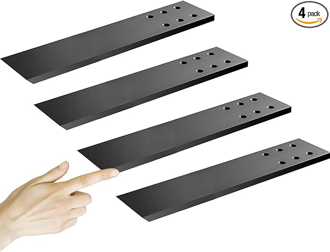 Hidden Granite Countertop Support Brackets 4 Pack 16" L x 2.5" W,3/8" Thick Heavy Duty Counter top Brackets,Flat Black Wall Mount Support Countertop Overhang Support for Quartz, Wood, Concrete,Island
