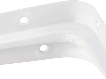 ZOENHOU 24 Pack 10 x 12 Inch White Shelf Brackets, Heavy Duty L Bracket Support with 144 Screws and 72 Expansion Tubes, Metal Wall Corner Angle Shelving Shelf Bracket for Wall Hanging Shelves