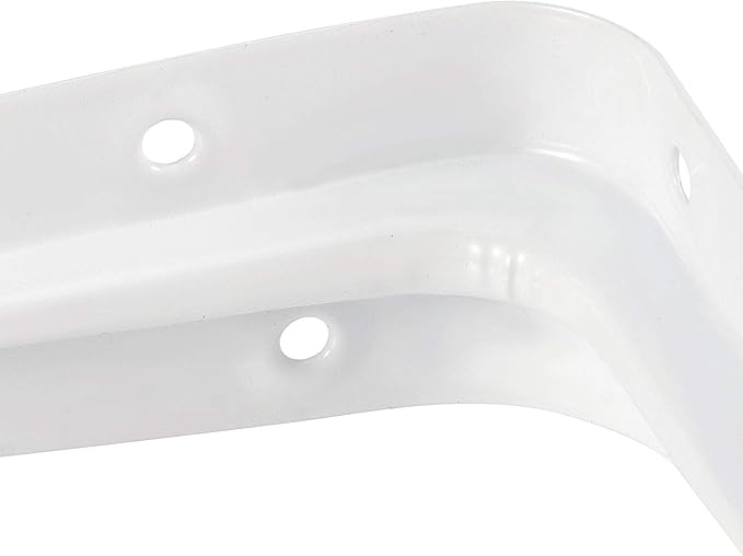 ZOENHOU 24 Pack 6 x 8 Inch White Shelf Brackets, Heavy Duty L Bracket Support with 144 Screws and 72 Expansion Tubes, Metal Wall Corner Angle Shelving Shelf Bracket for Wall Hanging Shelves