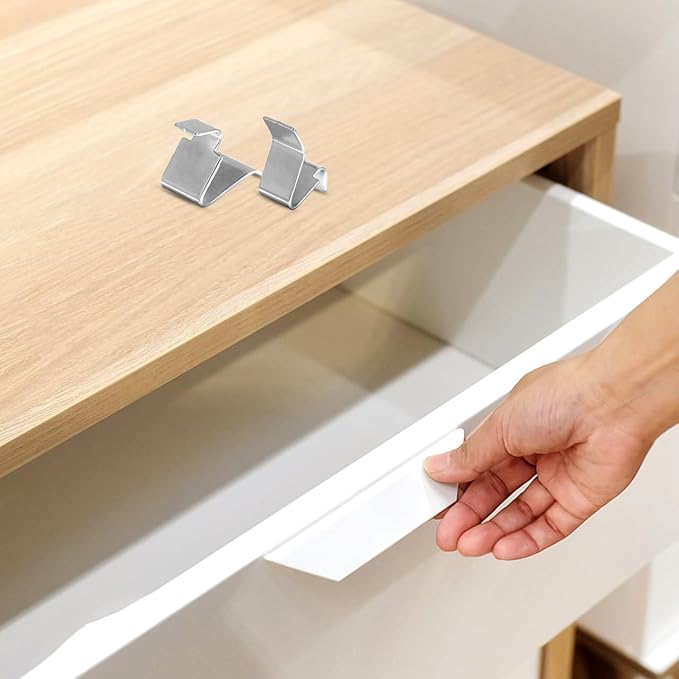 balacoo Heavy Duty Metal Cabinet Shelf Clips 12 Pcs Durable File Cabinet Support Clips for Adjustable Shelving Systems and Wire Shelves 0.98 X 0.62 X 0.35 Inch