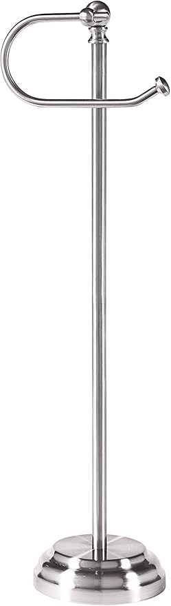 SunnyPoint Classic Bathroom Free Standing Toilet Tissue Paper Roll Holder Stand