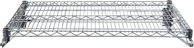 Heavy Duty Chrome Wire Wall Shelf – NSF Certified Commercial Storage Rack with Mounting Brackets – Steel Wire Shelf for Kitchen, Restaurant, Garage, or Pantry (14" x 54")