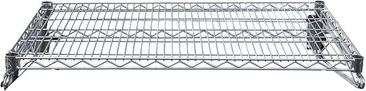 Heavy Duty Chrome Wire Wall Shelf – NSF Certified Commercial Storage Rack with Mounting Brackets – Steel Wire Shelf for Kitchen, Restaurant, Garage, or Pantry (14" x 54")