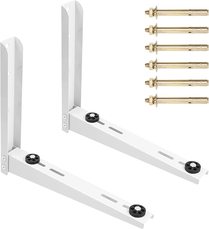 Della Heavy Duty Mini Split Wall Mounting Bracket for 6000-12000 BTU, Outdoor Ductless Air Conditioners Heat Pumps Adjustable Wall Mount Bracket, Supports up to 350 LBS