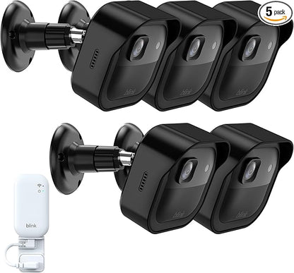 Blink Outdoor 2K Mount, Weatherproof Covers and 360°Adjustable Mounts for Blink 2K Camera, Space-Saving Outlet Wall Mount for Sync Module(Black, 5 Pack)