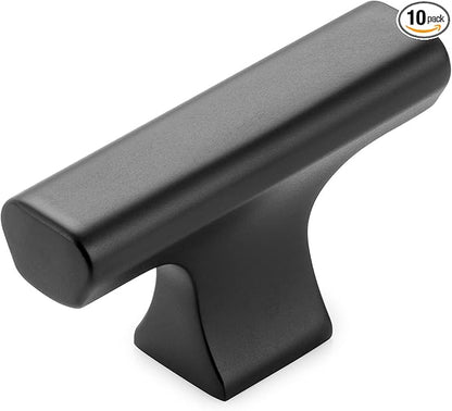 KOOFIZO 10-Pack Cabinet Knob - Black Pull Handle (50mm / 2 Inch), K20 Solid Hardware for Kitchen Cupboard Door, Bedroom Dresser Drawer, Bathroom Wardrobe