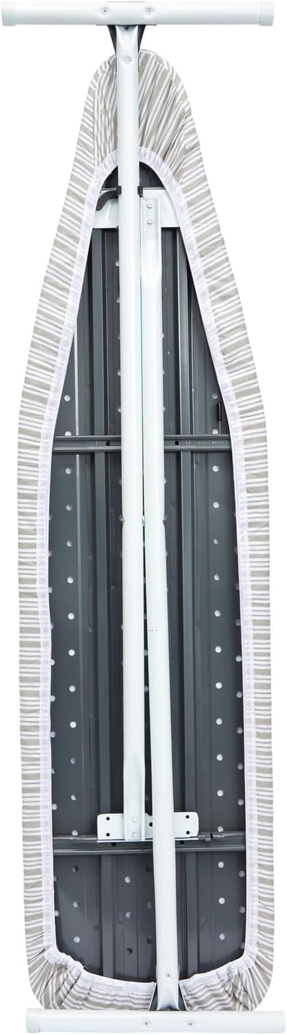 Juvale Ironing Board Cover & Pad - Secure Drawstring Fit for Iron Board Cover with Padding - Extra-Thick Foam for Pressing Pad - 15 x 54 in, Grey Stripe