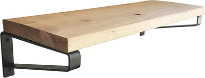 Premium Heavy-Duty Shelf Brackets - Quarter Inch (1/4") Thick - Rustic Industrial Modern Farmhouse Black Iron Finish Open Shelving Holder Hanger w/ Hardware, 4-PK (Ultra Heavy Duty, 12")