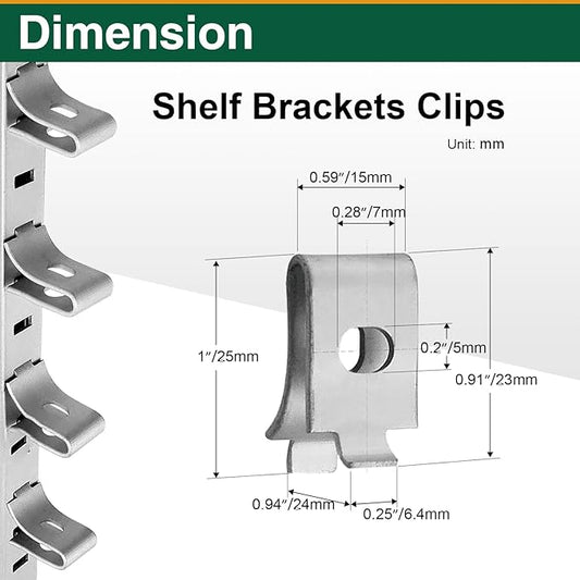 Mrdilla 30Pcs Metal Cabinet Shelf Clips, Adjustable Shelf Brackets for Kitchen Cabinets, Bookcases, and Furniture