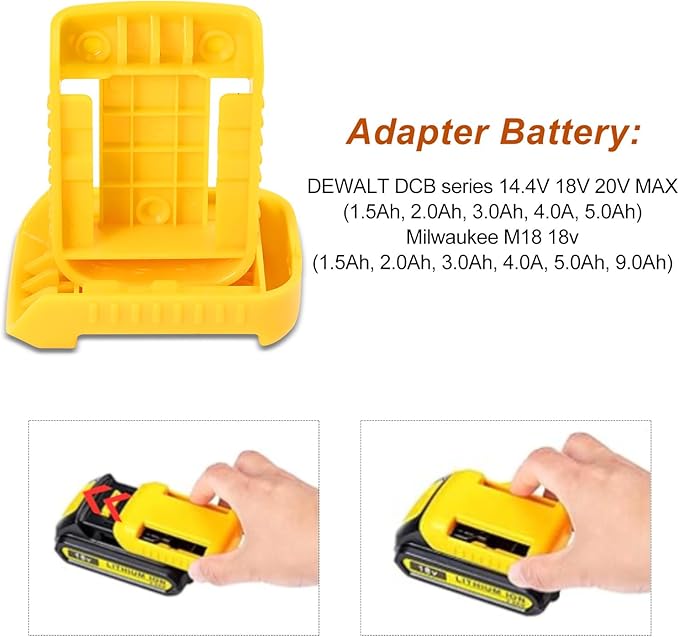 30pas Tool Holders and Battery Holder for Dewalt 20v Wall Mount Hanger Battery Drill Tool Storage Shelf for Milwaukee M18(Yellow)
