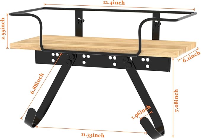 SMZCTYI Iron Board Holder, Wall Mount with Adjustable Hooks for Y & T-Leg Iron, Base Basket for Laundry Room, Bedroom