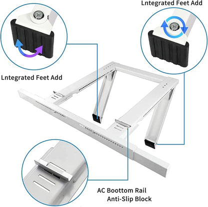Qualward Air Conditioner Support Bracket, AC Bracket for Window No Drilling Heavy Duty, Up to 200 lbs