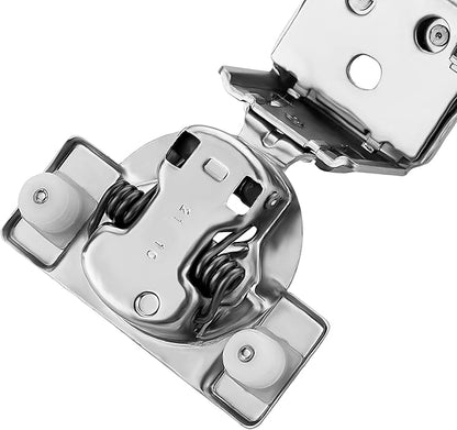Ravinte 30 Pack 15 Pairs 1-1/2 inch Overlay Soft Close Hinges for Kitchen Cabinet Satin Nickel Hidden Stainless Steel Concealed Hinges self Closing
