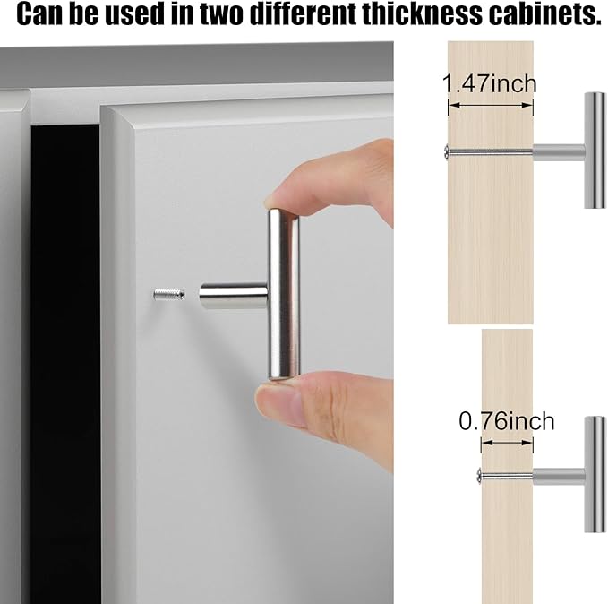 Romeda 12 Pack Silver Cabinet Knobs, 2in Single Hole Cabinet Hardware with Screws 1in & 1.5in, Drawer Pulls (Silver) for Kitchen Bedroom Bathroom Furniture