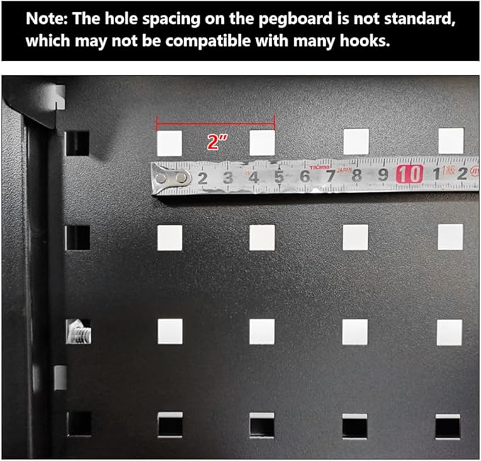 JZD Steel Free Standing Pegboard Shelf Unit, Metal Peg Board Floor Display System, for Home Office Gaming Room, Black