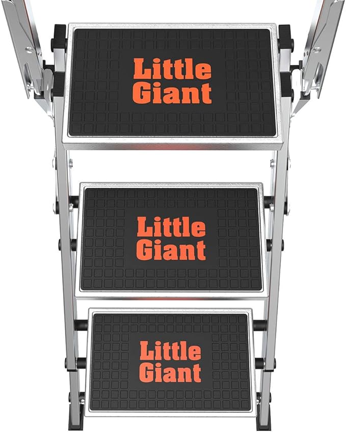 Little Giant Ladders, Safety Step, 3-Step, 3 Foot, Step Stool, Aluminum, Type 1A, 300 lbs Weight Rating, (10310BA)