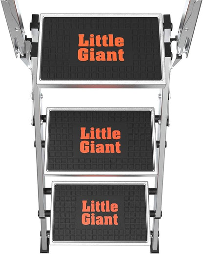 Little Giant Ladders, Safety Step, 3-Step, 3 Foot, Step Stool, Aluminum, Type 1A, 300 lbs Weight Rating, (10310BA)