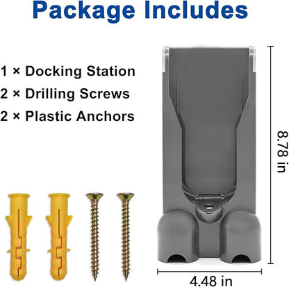 Vacuum Cleaner Docking Station - Wall Mounted Accessories Bracket Compatible with Dyson V10 Cord-Free Vacuum Cleaners | Part no. 969042-01，do not fit Dyson v11 Vacuum Cleaner