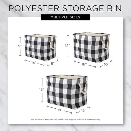 Bone Dry Pet Storage Collection Striped Paw Patch Bin, Black, Large Rectangle