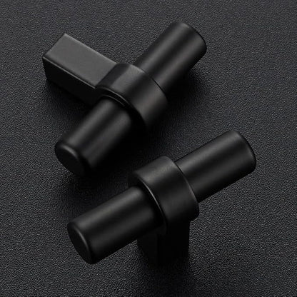 20 Pack Matte Black Cabinet Knobs - Kitchen Cabinet Knobs Black Cabinet Pulls for Kitchen Cabinet Drawer Stainless Steel Dresser Knobs for Cabinet Hardware 2in Length Single Hole T Bar Knbs