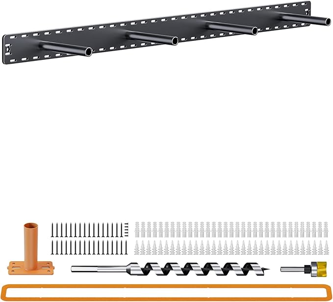 1 Pack Large Shelf Brackets Long Floating Shelf Bracket Invisible Floating Shelf Hardware Heavy Duty Floating Mantel Brackets(43"X4"X3" with Tools)