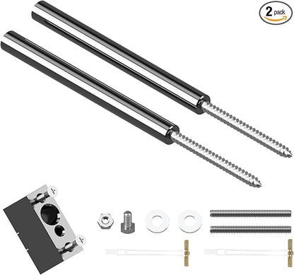 Floating Shelf Hidden Bracket 5" (2 PCS) - Hidden Supports for Wooden Floating Shelves - Drywall Mount or Stud Mount with Included Drill Guide and Steel Hardware