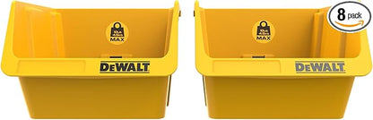 DEWALT Plastic Bins, 10lb Capacity, Workshop Storage System Compatible (DWST82813) (Pack of 8)