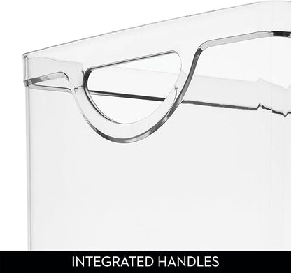 iDesign Stackable Clear Plastic Extra Long Storage Bin, Organizer for Kitchen Cabinet or Pantry, 2-Pack