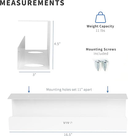 VIVO Under Desk 17 inch Cable Management Tray, Cord Organizer, Home Office Desk Accessories, White, DESK-AC06-1CW