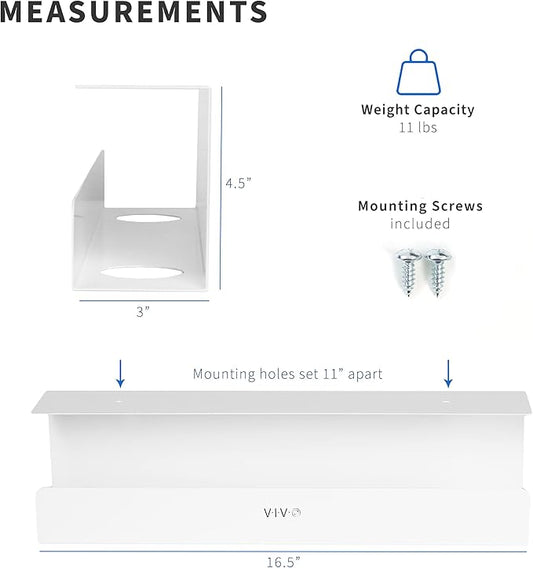 VIVO Under Desk 17 inch Cable Management Tray, Cord Organizer, Home Office Desk Accessories, White, DESK-AC06-1CW