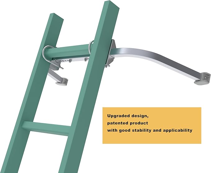 Ladder Stabilizer,Heavy Duty Aluminum Extended Ladder Accessory for Roof Gutter Guard Cleaning Tools,Ladder Stand-Off Wing Span/Wall Ladder Hooks with Non-Slip Rubber Bottom pad.(Patent)
