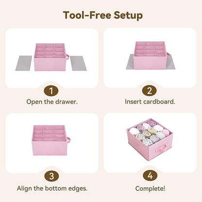 GRANNY SAYS Hanging Closet Organizer 6-Shelf, Separable to 2 Pack 3-Shelf Closet Storage Organizer with 4 Side Pockets, 3 Different Drawers, Portable Hanging Shelves for Baby Clothes, Sweater, Pink