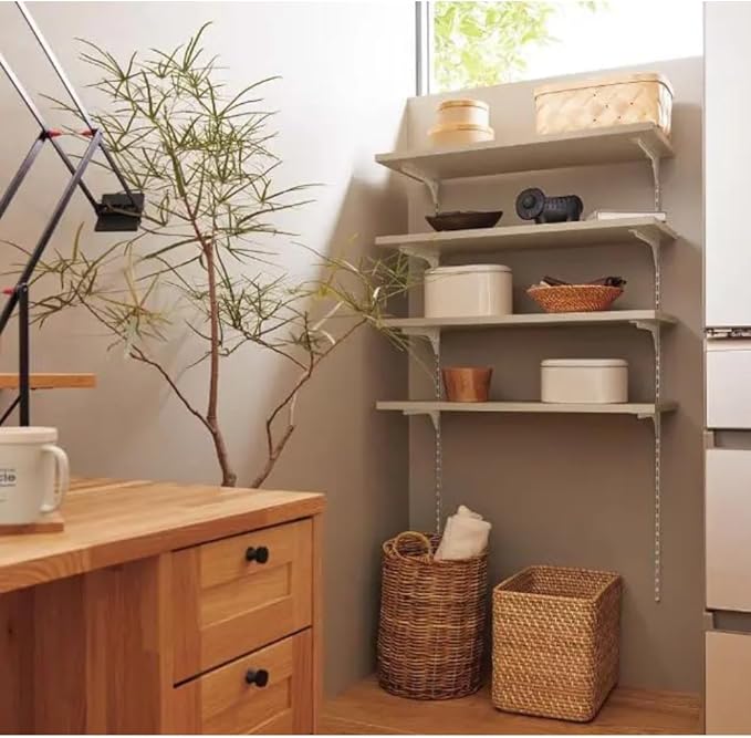 ウッドワン Wood One Solid Shelf Finish Shelf STT0300M-D1I-G3 Warm Gray 11.8 x 15.7 x 0.8 inches (300 x 400 x 20 mm)