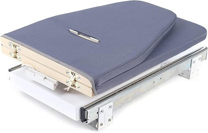 180° Rotation Wall-Mounted Ironing Board Foldable Clothes Ironing Table Pull-Out Stow Away Ironing Board Retractable Small Ironing Board Ironing Storage Station for Home Apartment Gray